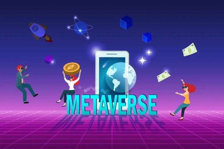 Metaverse digital environment with 3D avatars and virtual world